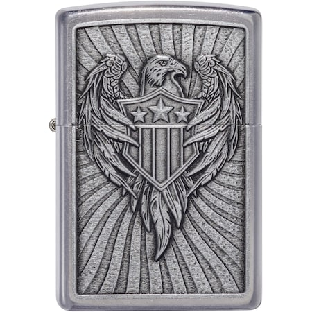 Zippo 2024 Zippo Street Chrome Eagle Emblem,  ZIP-49450